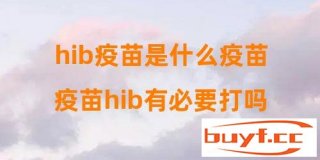 hib疫苗是什么疫苗(疫苗hib有必要打吗)(hib是什么疫苗需要打吗)